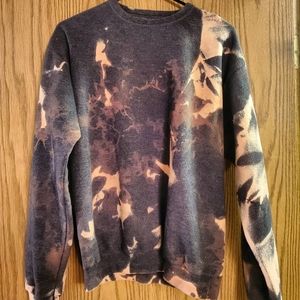 Unisex S bleach dye crewneck